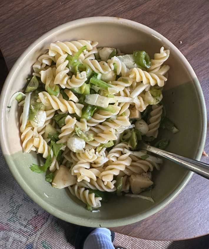 pasta salad in a bowl!